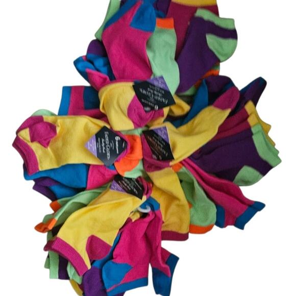Faded Glory 4 sets of multi-colored girls sock size 4-5 - Picture 1 of 11